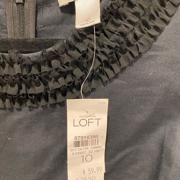 LOFT Dresses & Skirts - LOFT Black Sleeveless Maxi Dress with Textured Accents